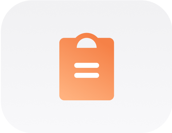 Graphic of a clipboard icon