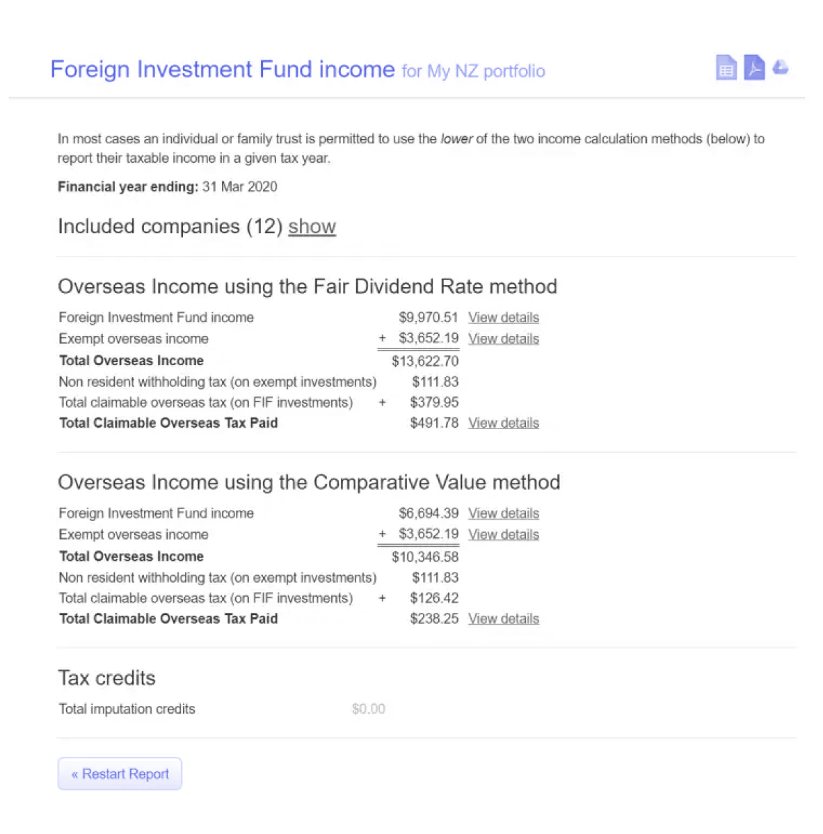 Sharesight all trades report listing buy and sell trades made during the financial year