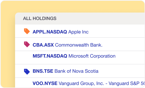 Label your holdings