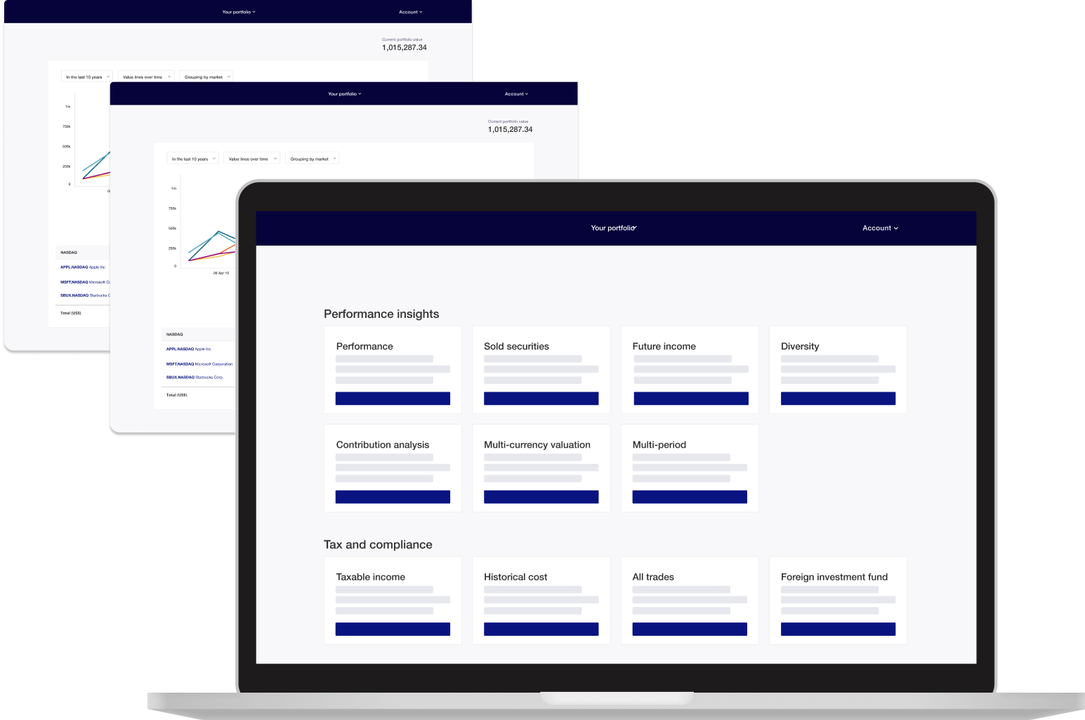 Laptop with Sharesight product