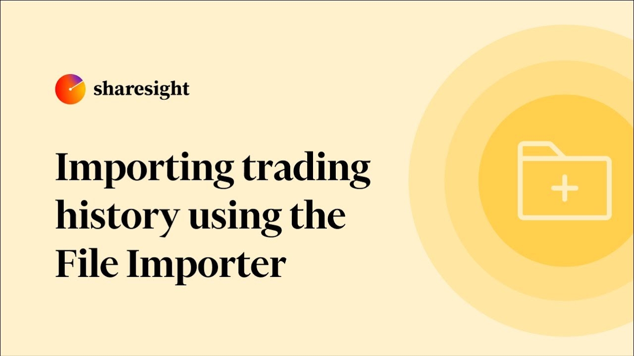 Importing trading history using the File Importer banner