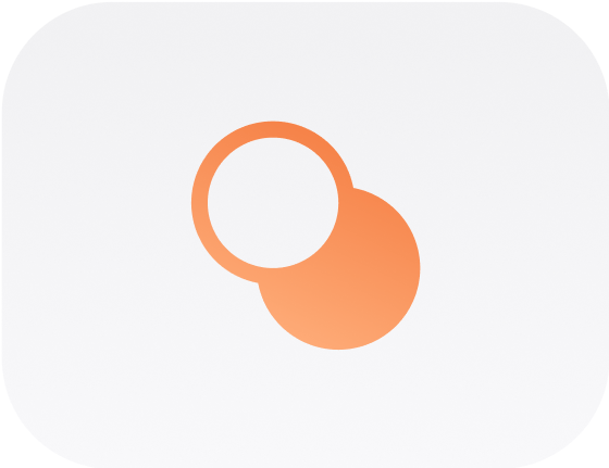 Graphic of two overlapping circles